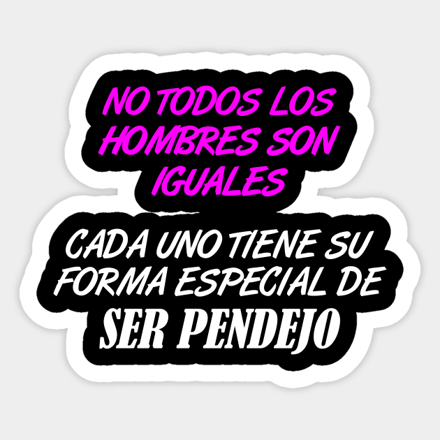 No Todos Los Hombres Sticker by RGDesignIT